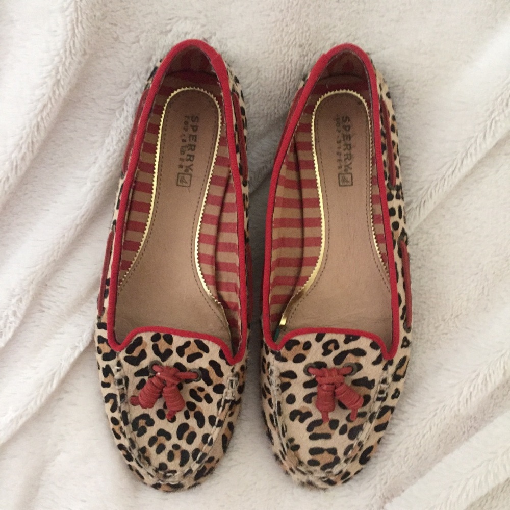 Sperry Leopard Loafers